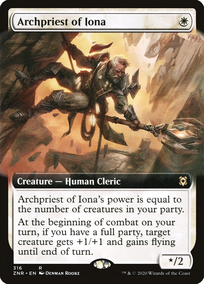 Archpriest of Iona (Extended Art) [Zendikar Rising] 