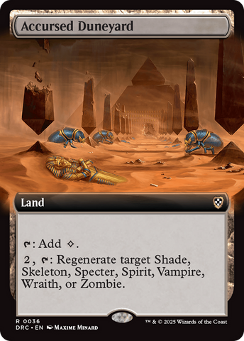 Accursed Duneyard (Extended Art) [Aetherdrift Commander] 