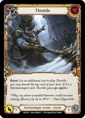 Throttle (Yellow) [ARC024-C] (Arcane Rising) 1st Edition Normal 