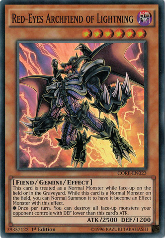Red-Eyes Archfiend of Lightning [CORE-EN023] Super Rare 