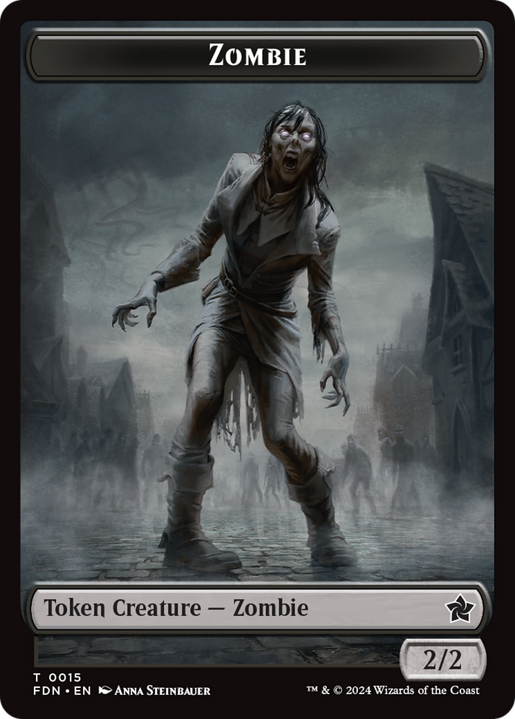 Faerie // Zombie Double-Sided Token [Foundations Tokens] 