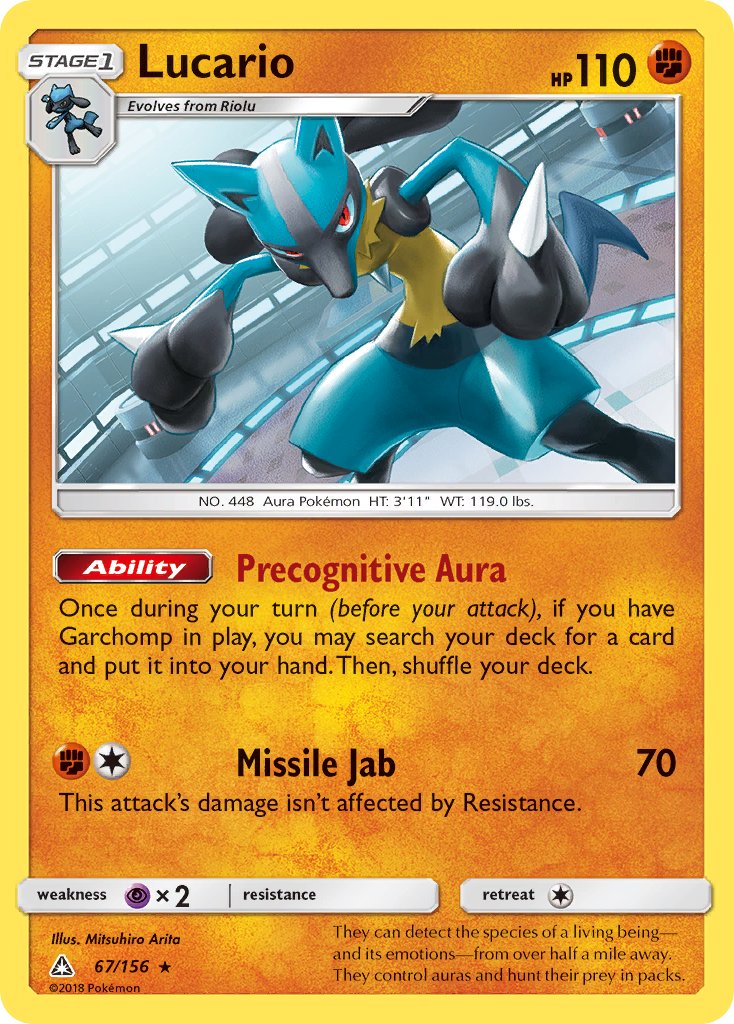 Lucario (67/156) (Theme Deck Exclusive) [Sun &amp; Moon: Ultra Prism] 