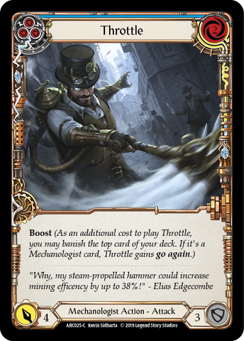 Throttle (Blue) [ARC025-C] (Arcane Rising) 1st Edition Normal 