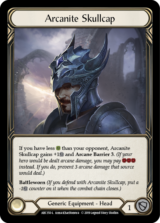 Arcanite Skullcap [ARC150-L] (Arcane Rising) 1st Edition Cold Foil 
