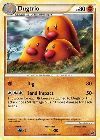 Dugtrio (19/102) [HeartGold &amp; SoulSilver: Triumphant] 