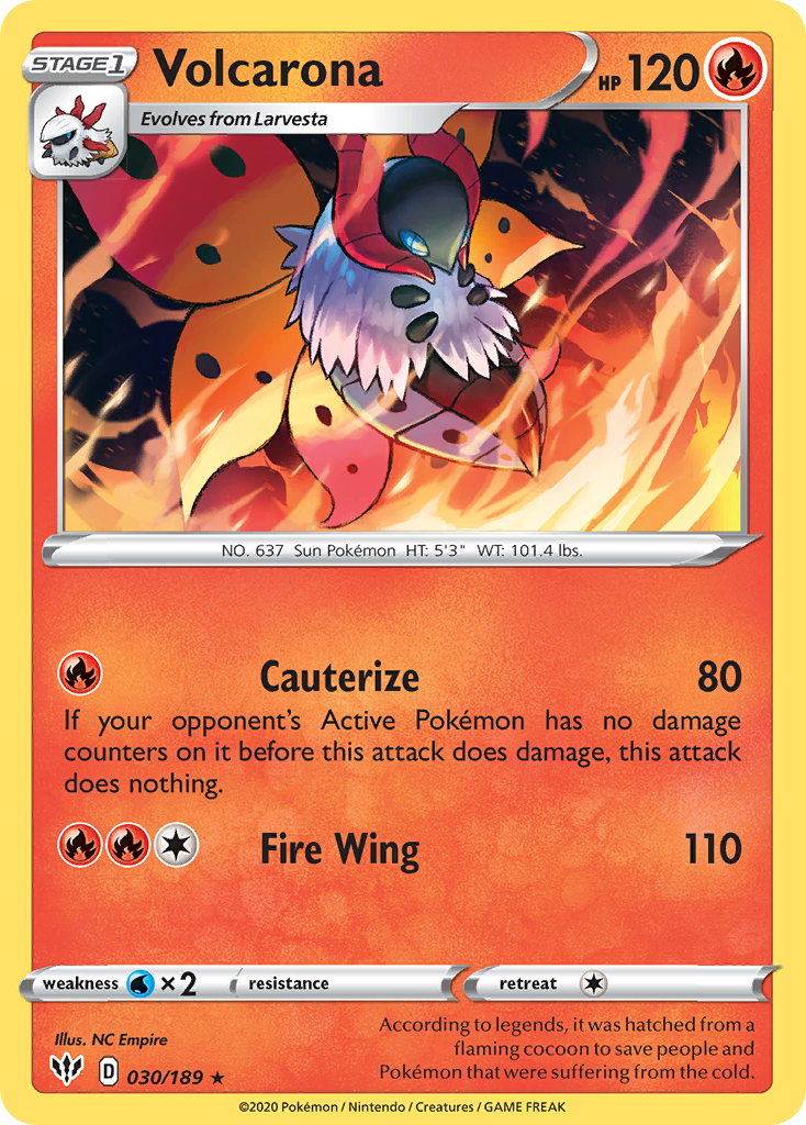 Volcarona (030/189) [Sword & Shield: Darkness Ablaze]