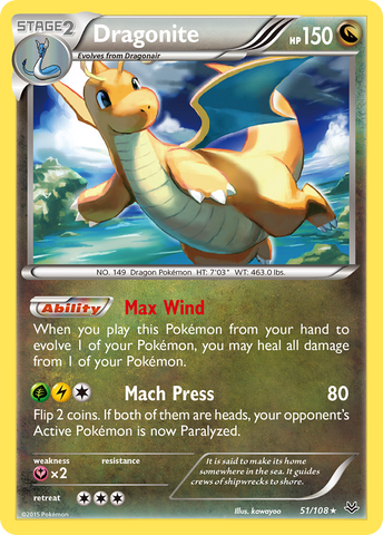 Dragonite (51/108) [XY: Roaring Skies] 