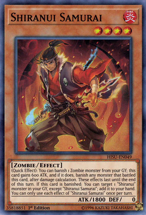 Shiranui Samurai [HISU-EN049] Super Rare 