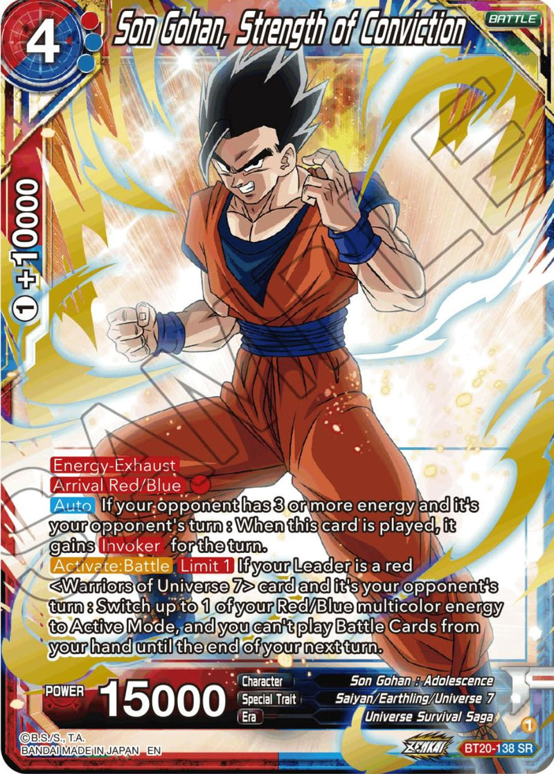 Son Gohan, Strength of Conviction (BT20-138) [Power Absorbed] 