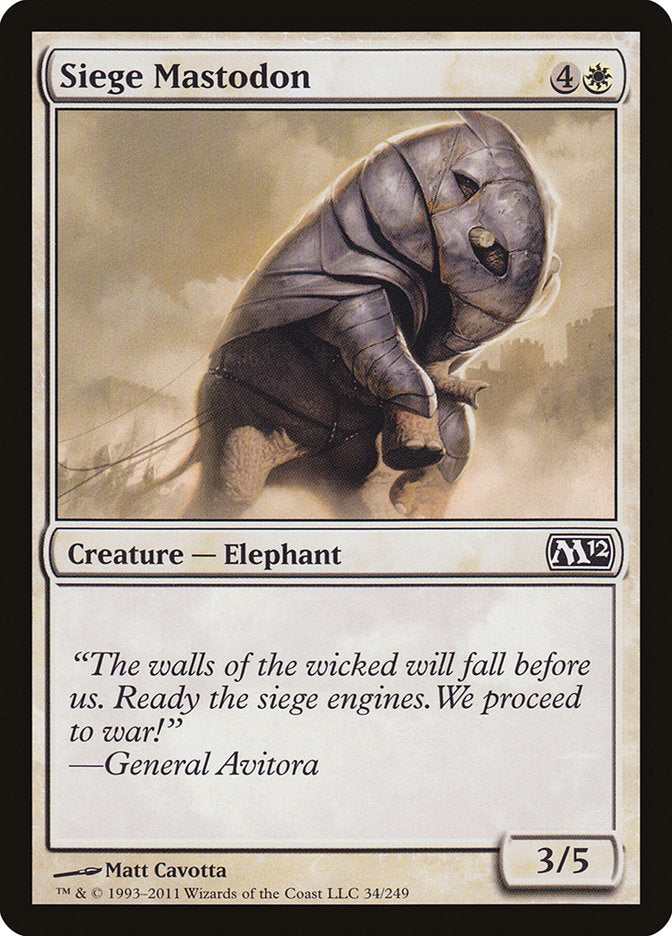Siege Mastodon [Magic 2012] 