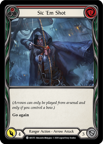Sic 'Em Shot (Red) [U-ARC072] (Arcane Rising Unlimited) Unlimited Normal 