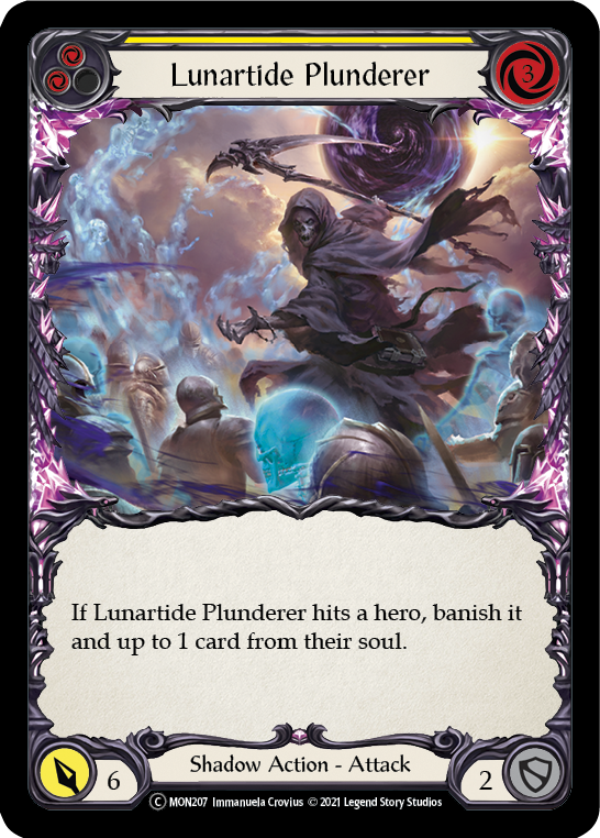 Lunartide Plunderer (Yellow) [U-MON207-RF] (Monarch Unlimited) Unlimited Rainbow Foil 
