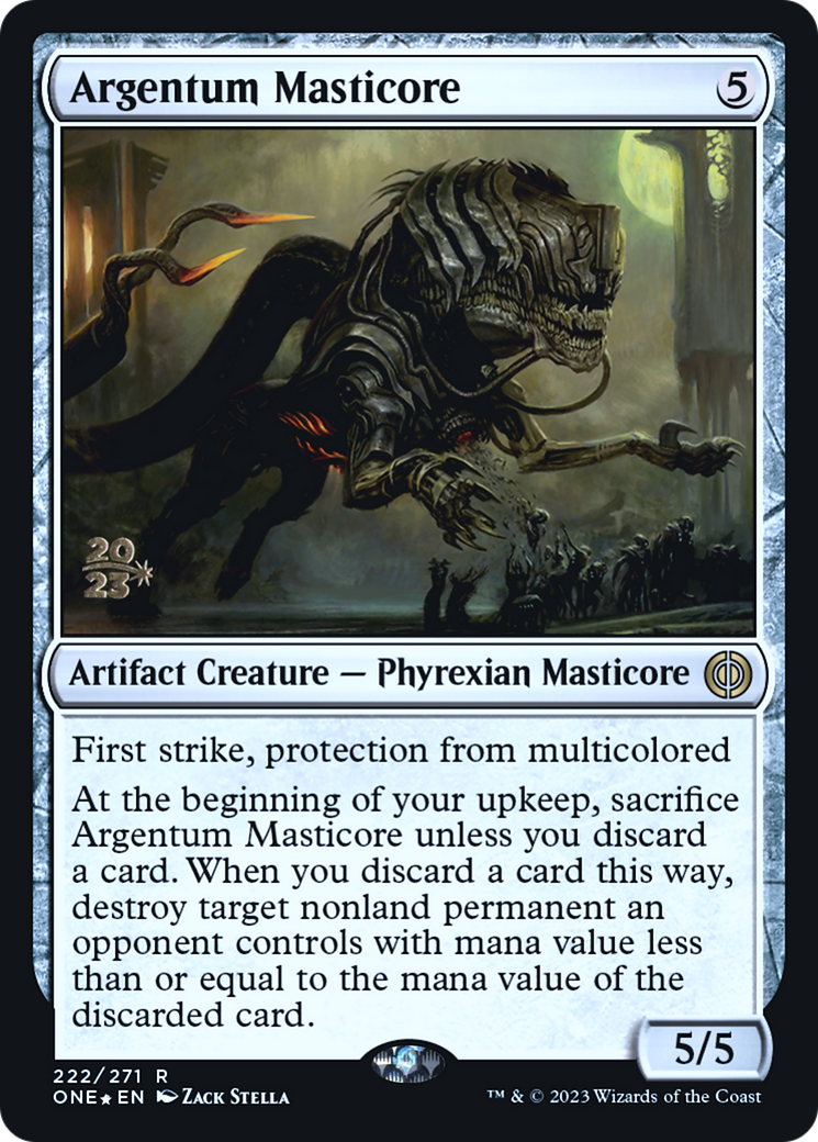 Argentum Masticore [Phyrexia: All Will Be One Prerelease Promos] 