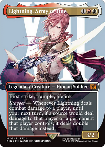 Lightning, Army of One (Borderless) (Surge Foil) [FINAL FANTASY] 