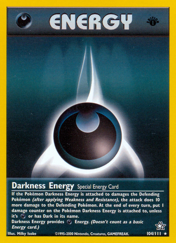 Darkness Energy (104/111) [Neo Genesis 1st Edition] 