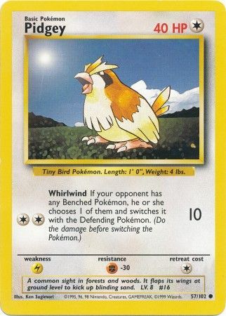 Pidgey (57/102) [Base Set Unlimited] 