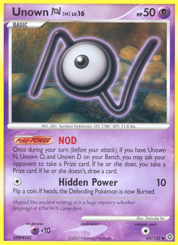 Unown N (69/132) [Diamond &amp; Pearl: Secret Wonders] 