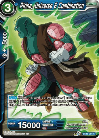 Pirina, Universe 6 Combination (BT15-056) [Saiyan Showdown] 