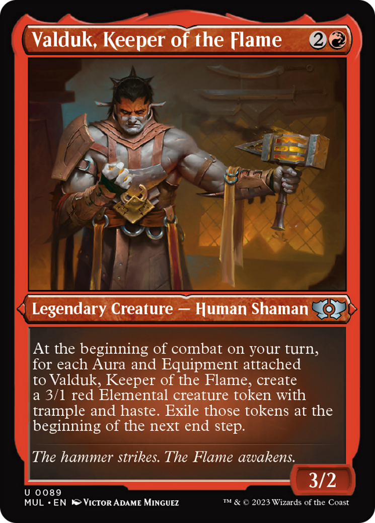 Valduk, Keeper of the Flame (Foil Etched) [Multiverse Legends] 