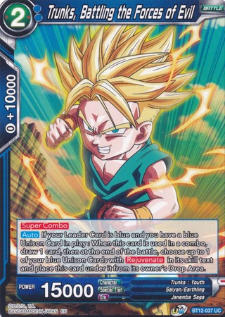 Trunks, Battling the Forces of Evil (BT12-037) [Vicious Rejuvenation]