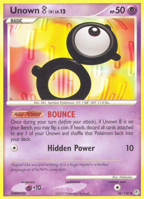 Unown B (66/130) [Diamond &amp; Pearl: Base Set] 