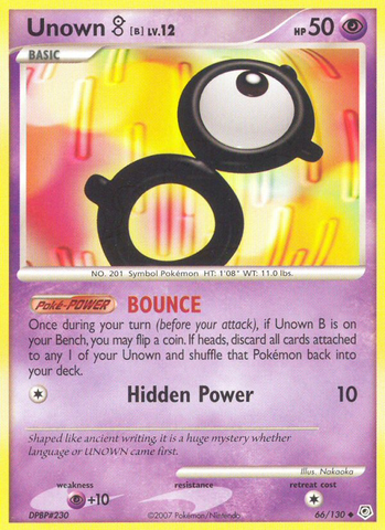 Unown B (66/130) [Diamond &amp; Pearl: Base Set] 