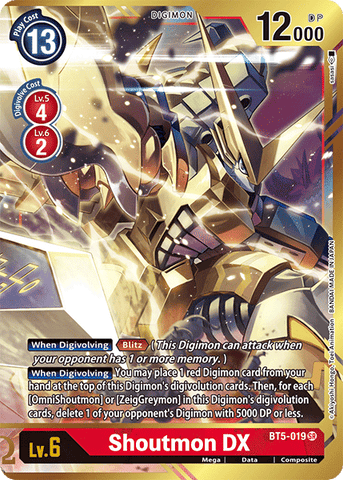 Shoutmon DX [BT5-019] (Alternate Art) [Battle of Omni] 