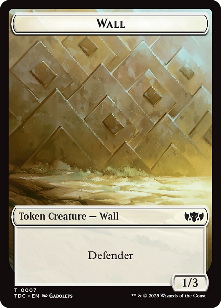 Insect (0023) // Wall Double-Sided Token [Tarkir: Dragonstorm Commander Tokens] 
