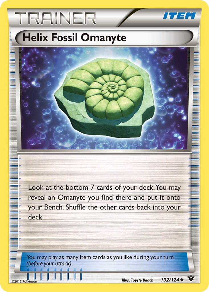 Helix Fossil Omanyte (102/124) [XY: Fates Collide] 