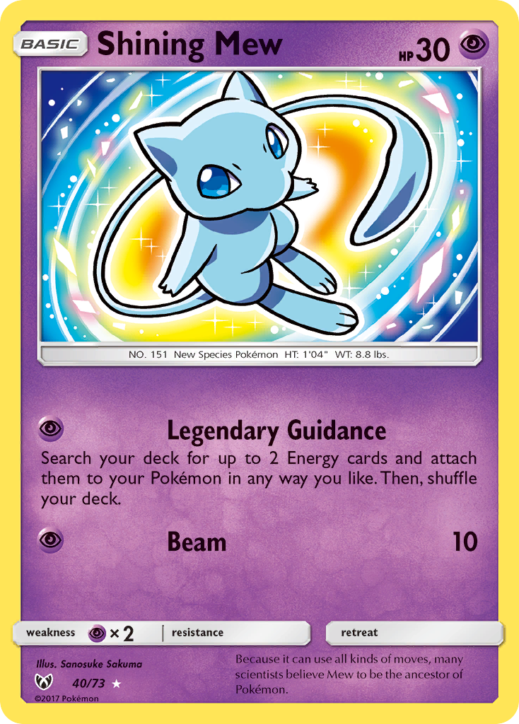 Shining Mew (40/73) [Sun &amp; Moon: Shining Legends] 