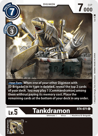 Tankdramon [BT4-071] [Great Legend] 