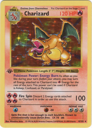 Charizard (4/102) (Shadowless) [Base Set 1st Edition] 