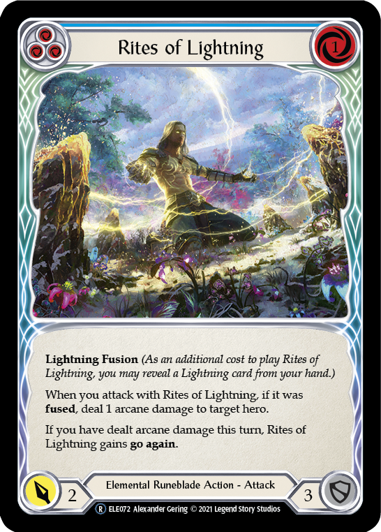 Rites of Lightning (Blue) [U-ELE072] (Tales of Aria Unlimited) Unlimited Rainbow Foil 