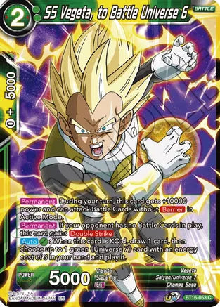 SS Vegeta, to Battle Universe 6 (BT16-053) [Realm of the Gods] 