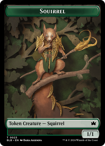 Squirrel // Treasure Double-Sided Token [Bloomburrow Tokens] 