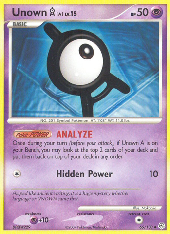 Unown A (65/130) [Diamond &amp; Pearl: Base Set] 
