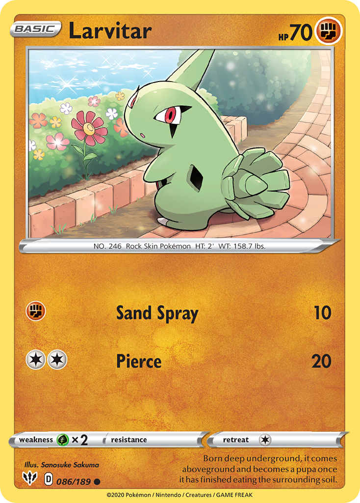 Larvitar (086/189) [Sword &amp; Shield: Darkness Ablaze] 