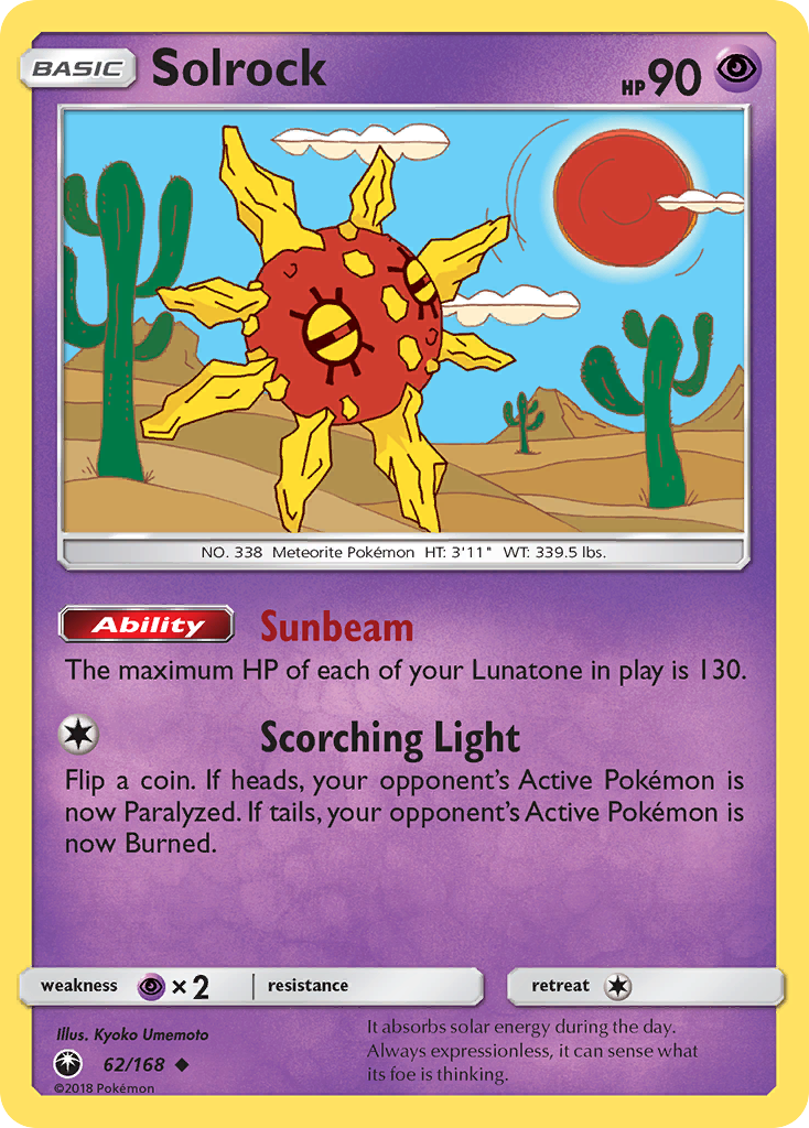 Solrock (62/168) [Sun &amp; Moon: Celestial Storm] 