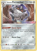 Galarian Perrserker (SWSH008) (Staff Prerelease Promo) [Sword &amp; Shield: Black Star Promos] 