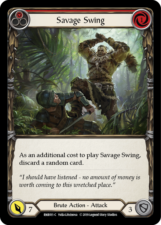 Savage Swing (Red) [RNR011-C] (Rhinar Hero Deck) 1st Edition Normal 