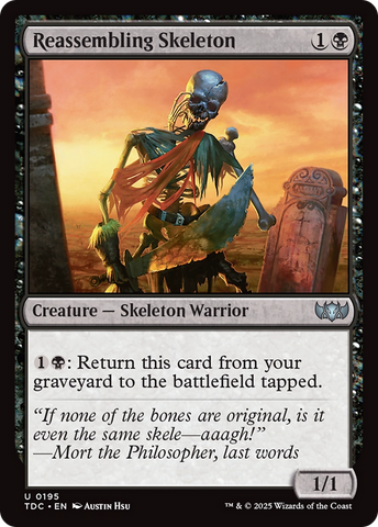 Reassembling Skeleton [Tarkir: Dragonstorm Commander] 