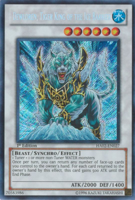 Dewloren, Tiger King of the Ice Barrier [HA02-EN027] Secret Rare 