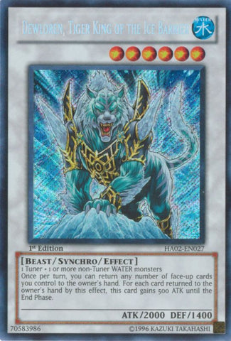 Dewloren, Tiger King of the Ice Barrier [HA02-EN027] Secret Rare 