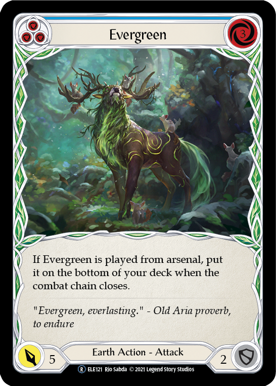 Evergreen (Blue) [U-ELE121] (Tales of Aria Unlimited) Unlimited Rainbow Foil 