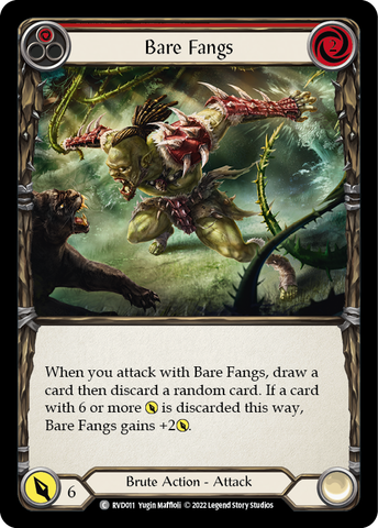 Bare Fangs (Red) [RVD011] (Classic Battles: Rhinar vs Dorinthea) 