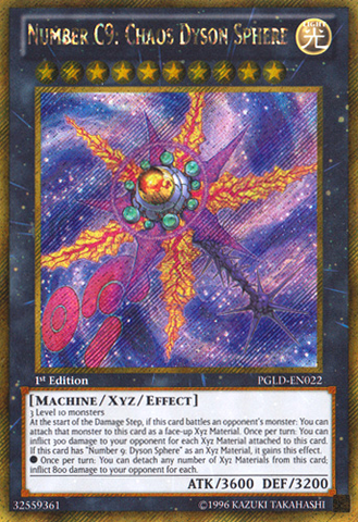 Number C9: Chaos Dyson Sphere [PGLD-EN022] Gold Secret Rare 