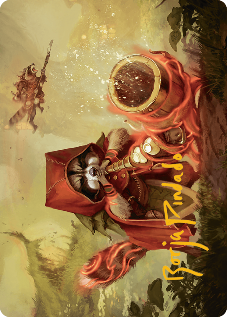 Raccoon Rally Art Card (Gold-Stamped Signature) [Bloomburrow Art Series] 