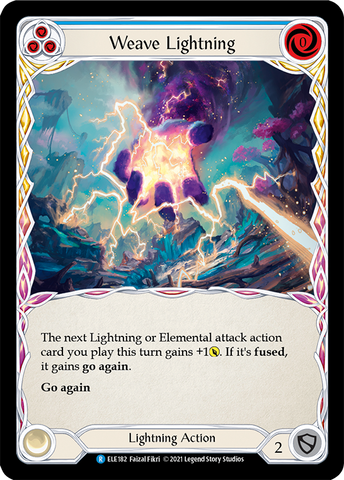 Weave Lightning (Blue) [ELE182] (Tales of Aria) 1st Edition Rainbow Foil 