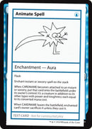 Animate Spell (2021 Edition) [Mystery Booster Playtest Cards] 