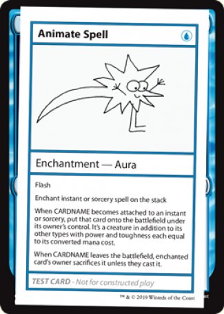 Animate Spell (2021 Edition) [Mystery Booster Playtest Cards] 
